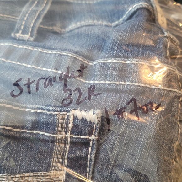 Ariat Real Denim Western Mid Rise Straight Jeans Women's Size 32 R Blue Denim - Picture 14 of 15